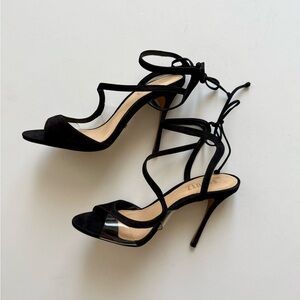 Shutz Black Strappy Heels